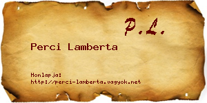 Perci Lamberta névjegykártya